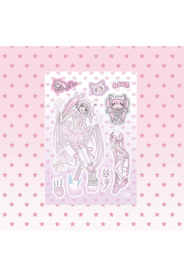 06 1/32PCS Korean New Domi Sticker Book Inner Pages Cute Girl Stickers Hand Account Notebook Diary S
