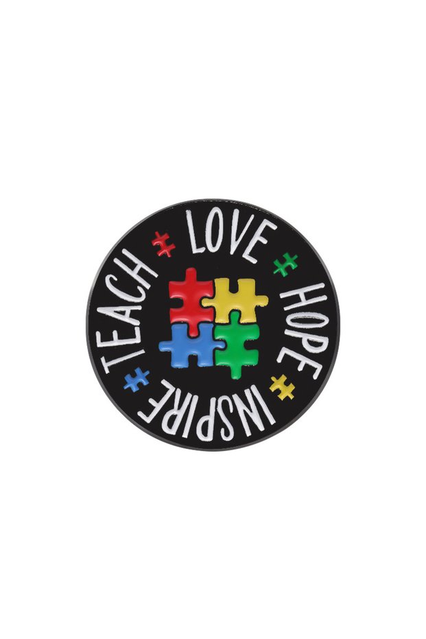 Style 10 Autism ADHD Enamel Pin Neurospicy Autistic Awareness Puzzle Mental Health Brooches Lapel Ba