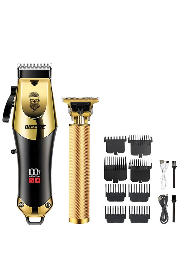 810-JW T9 Vintage Men's Electric Hair Clipper Beard Trimmer/Rechargeable Hair Cutting Machine With N