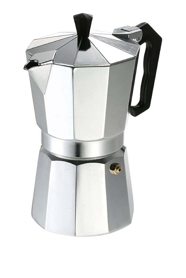 Aluminum Espresso Coffee Maker Pot 2-Cup Silver/Black