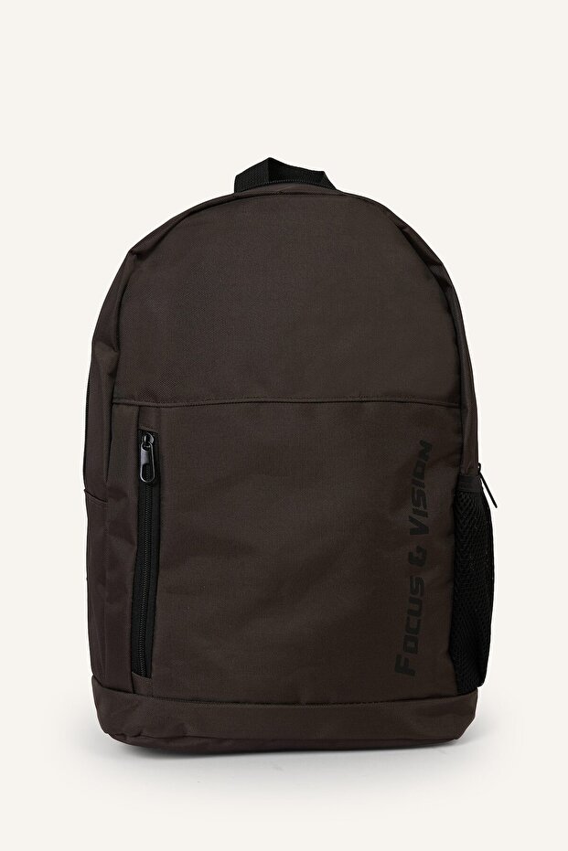 Unisex Multi-Pocket Backpack with Print Detail I3821A8Ns