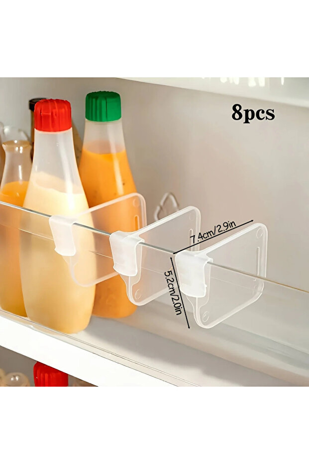 8Pcs 6/8Pcs Home Refrigerator Storage Partition Board Adjustable Fridge Divider Storage Separators K