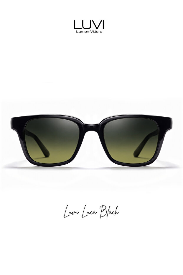 Luvi Luca Black Uv400 Sunglasses – Choose Your Favorite Lens