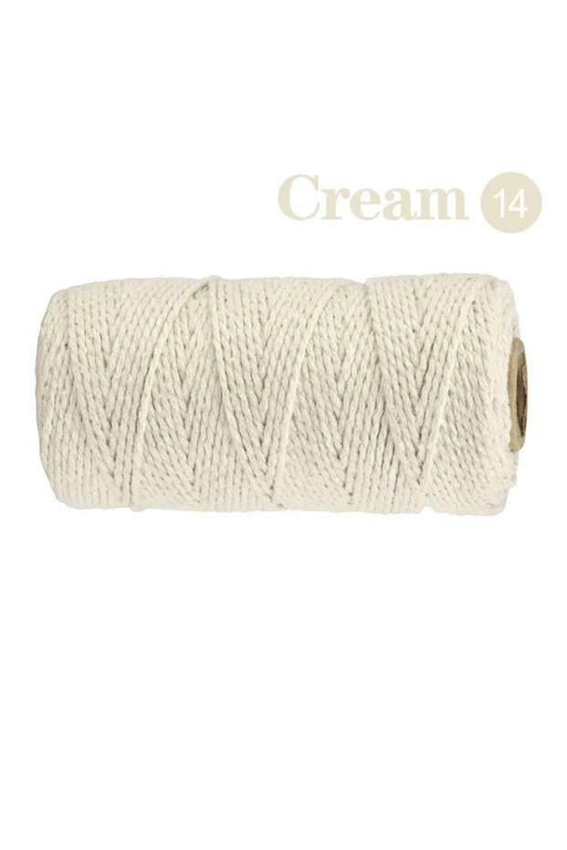 cream 2mm100M Macrame Cord Rope Cotton Twine Thread String Crafts DIY Sewing Handmade Wall Hangings