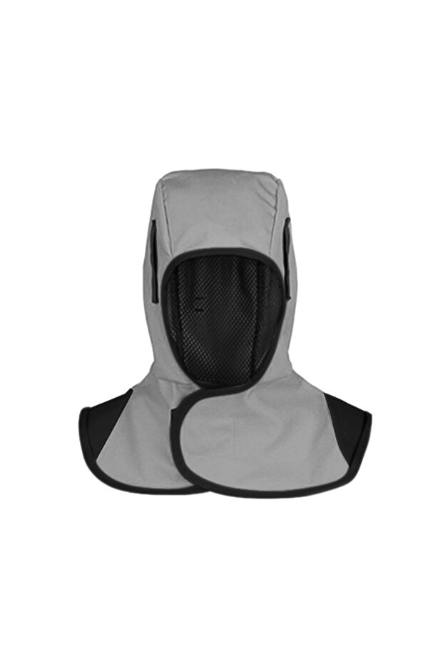 Grey Fully Protective Welding Hood Washable, Breathable, Flame-Retardant Hooded Cap Splash-Proof and