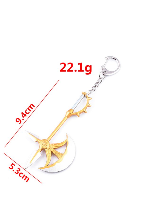K00515-02 Anime Deadlys Seven Sins Escanor Rhitta Keychain Nanatsu no Taizai Axe Bottle Opener Penda