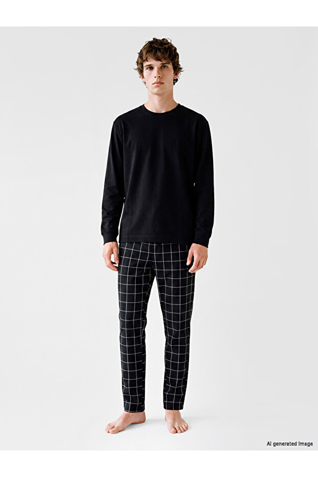 I Zero Roba Collar Long Sleeve Men's Pajama Top from Freezen Store