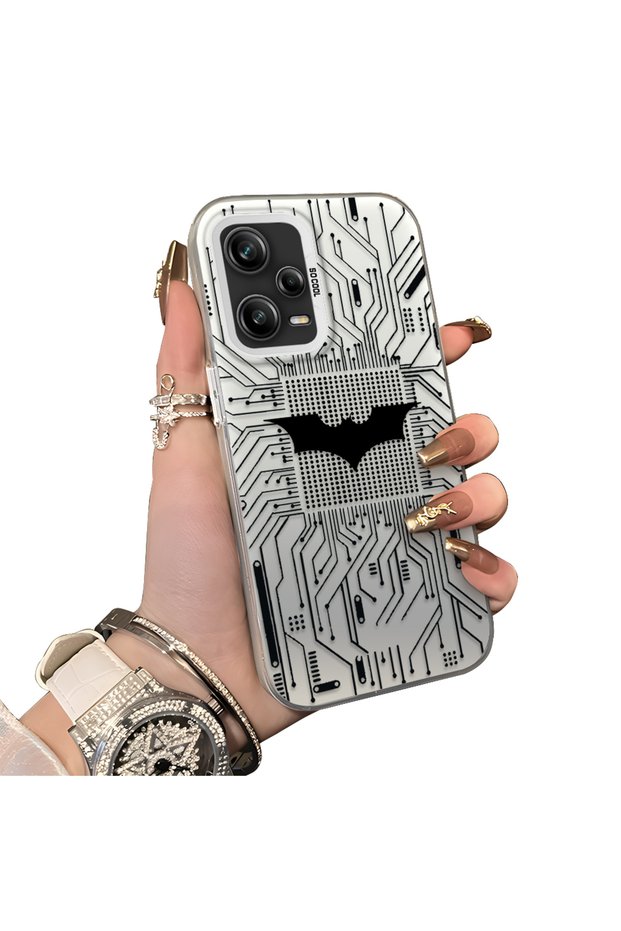Xiaomi Redmi Note 12 Pro 5g Compatible Hard Acrylic Back Silicone Edge Lens Protection Batman Case