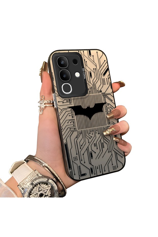 Vivo Y29 4g(V2434) Compatible Hard Acrylic Back Silicone Edge Lens Protection Batman Case