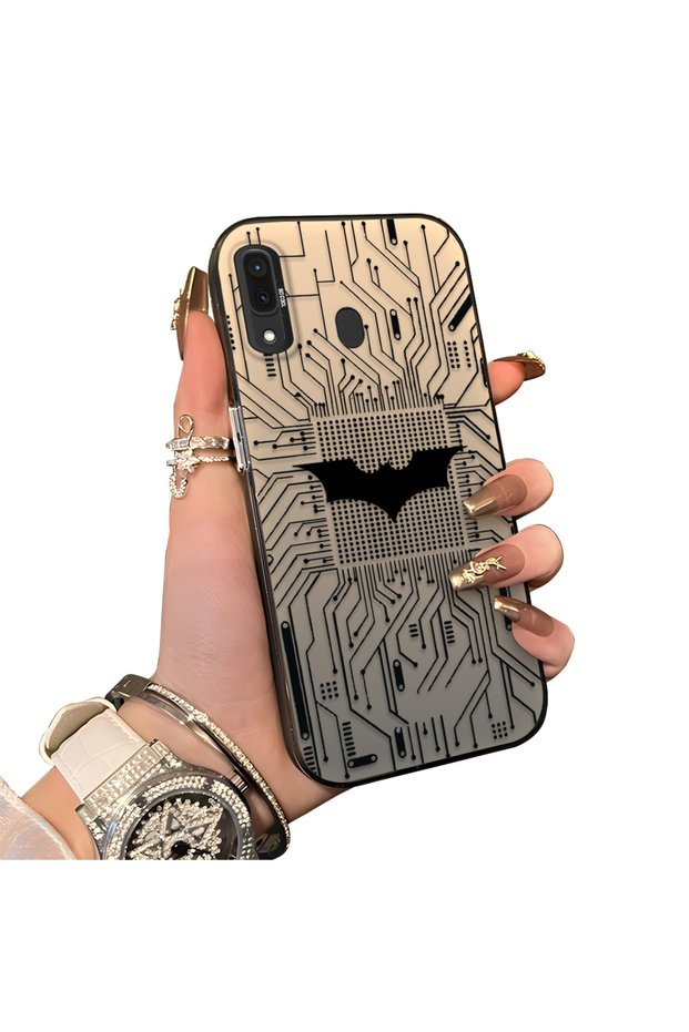Samsung Galaxy A30/A20 Compatible Hard Acrylic Back Silicone Edge Lens Protection Batman Case