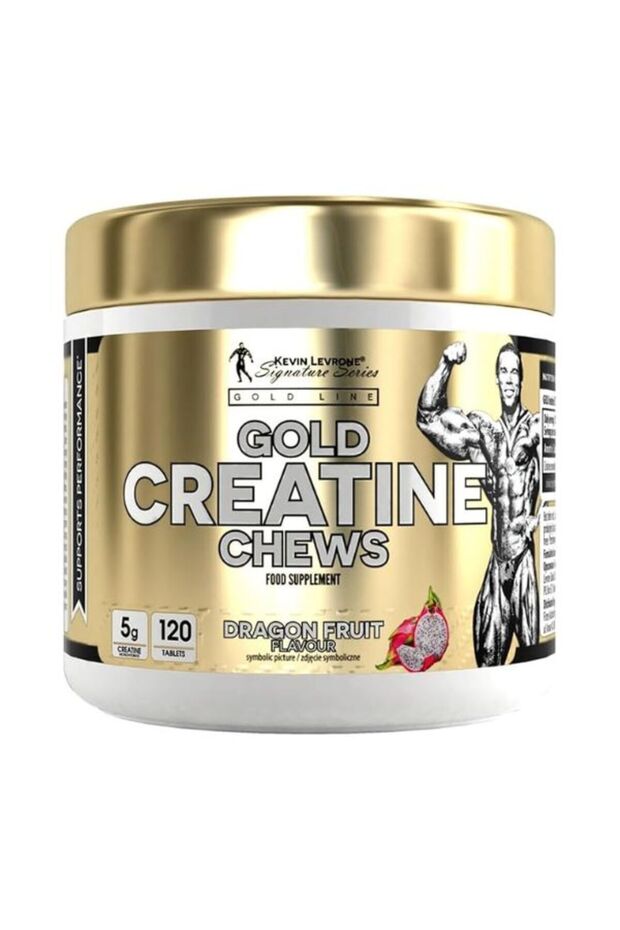 Kevin Levrone Gold Creatine Chews 120 Tablets, Increases Physical Performance, 5g of Creatine, 216g (Dragon Fruit)