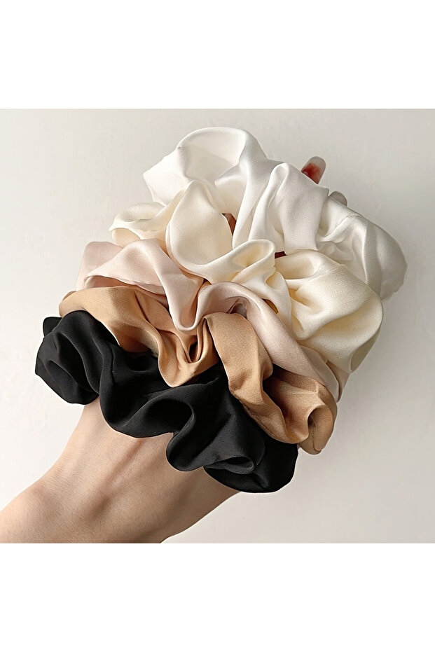 Set of 5 - Solid Hair Scrunchies