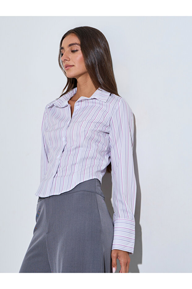 Multi-Color Striped Long Sleeves Shirt