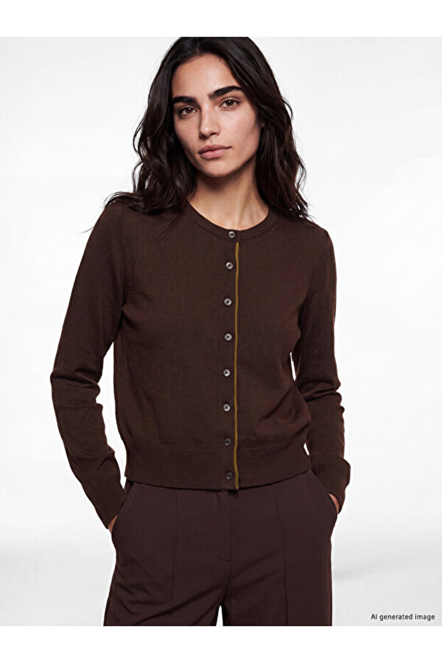 Esvab • Modern & Distinctive Zero Roba Collar Women's Knitwear Cardigan