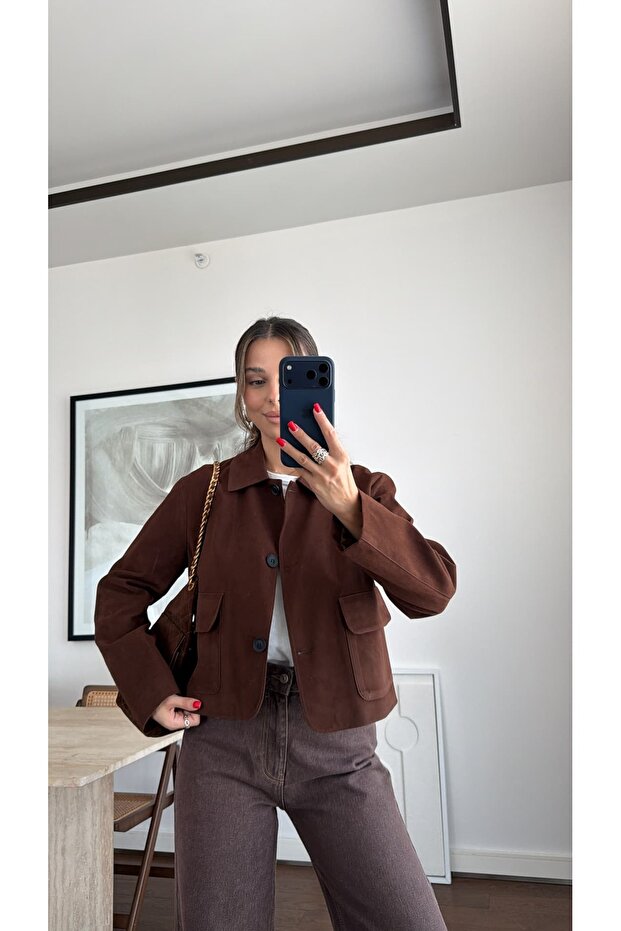 Detailed Suede Jacket