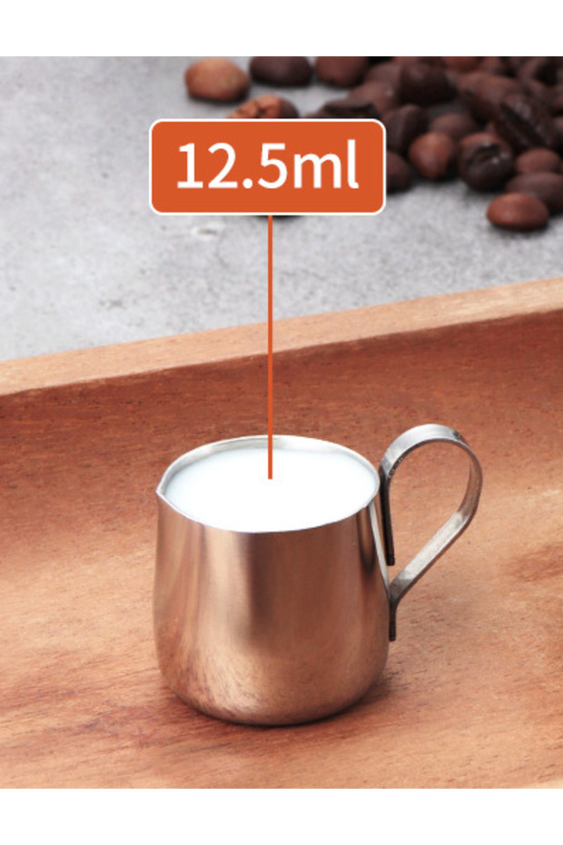 12.5ml very small 304 Stainless Steel Mini Milk Jugs Pointed Flower Jar Small Milk Jigger Coffee Too