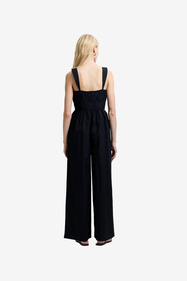 Women's Black Era Poplin Bust Jumpsuit