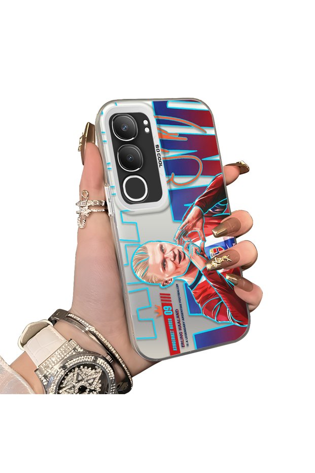 Vivo Y29 5g(V2420) Compatible Hard Acrylic Back Silicone Edge Lens Protection Haaland Case