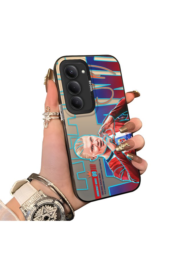 Xiaomi Redmi 15 5g Compatible Hard Acrylic Back Silicone Edge Lens Protection Haaland Case