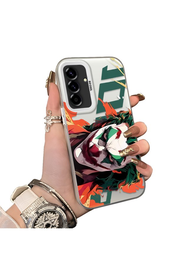 Samsung Galaxy A36/A56 Compatible Hard Acrylic Back Silicone Edge Lens Protection Joker Case
