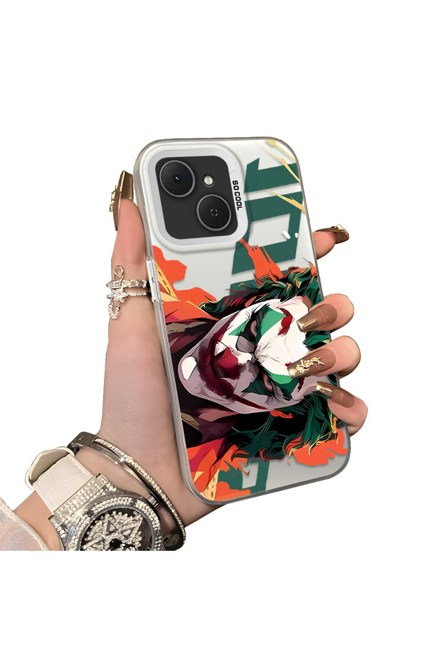 Tecno Spark 40C Compatible Hard Acrylic Back Silicone Edge Lens Protection Joker Case
