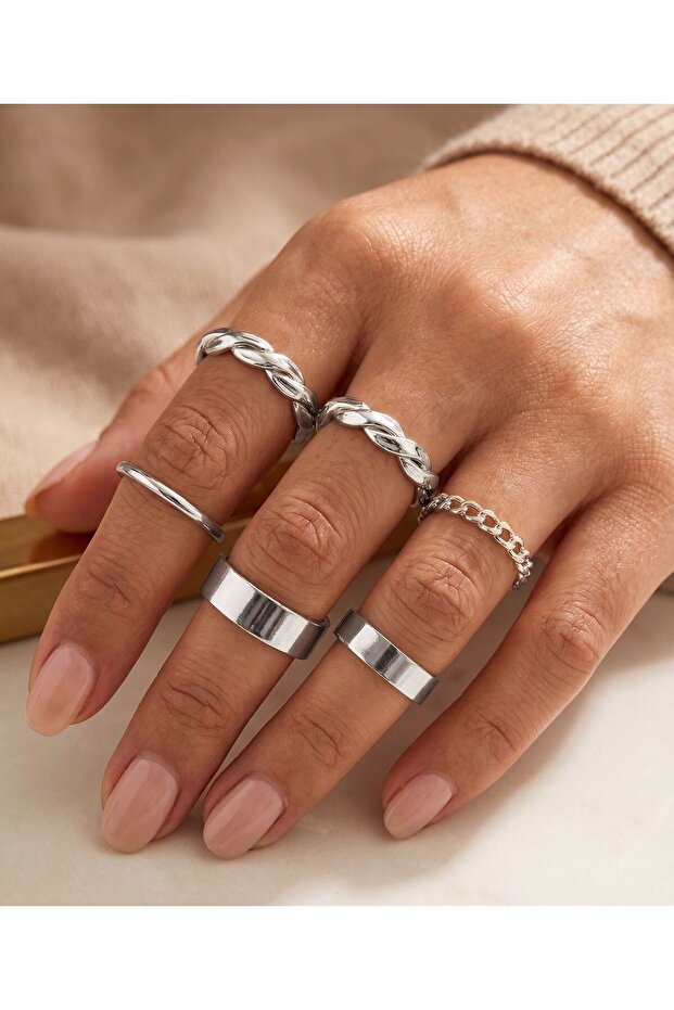 6-Piece Twist Ring Set