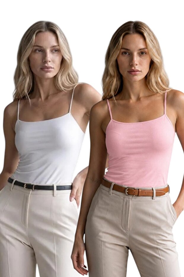 2-Pack Women's Thin Strap Tank Tops