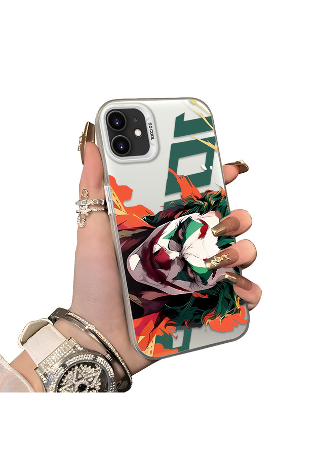 iPhone 12 Mini Compatible Hard Acrylic Back Silicone Edge Lens Protection Joker Case