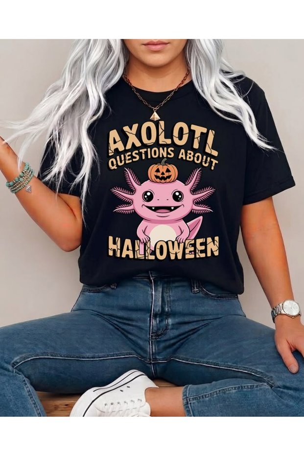 Axolotl Questions about Printed T-Shirt, Premium Quality Unisex Child / Adult