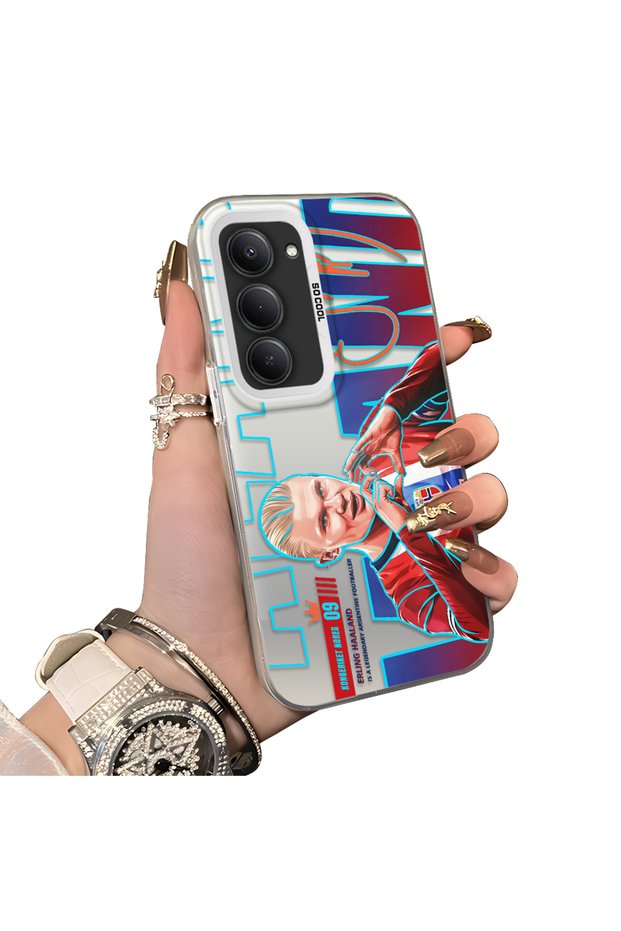 Xiaomi Redmi 15 5g Compatible Hard Acrylic Back Silicone Edge Lens Protection Haaland Case