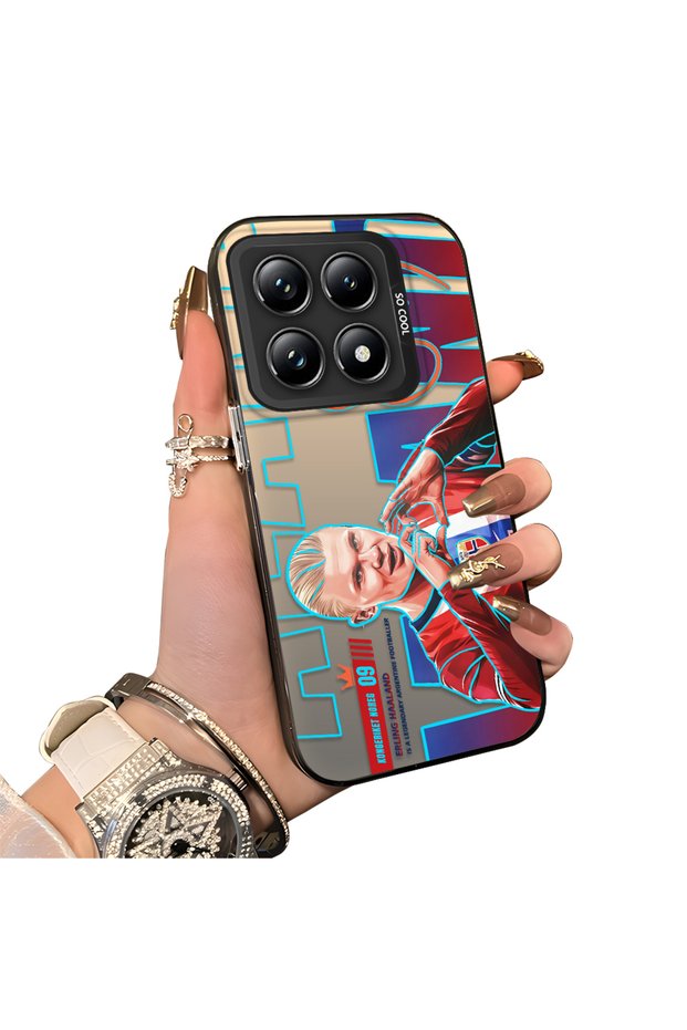Xiaomi Mi 14t Pro Compatible Hard Acrylic Back Silicone Edge Lens Protection Haaland Case
