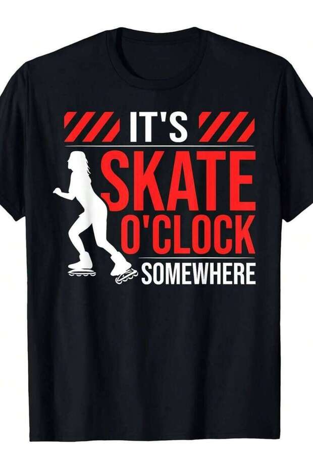 تي شيرت برسومات التزلج على الجليد من Skater Outfit Skates