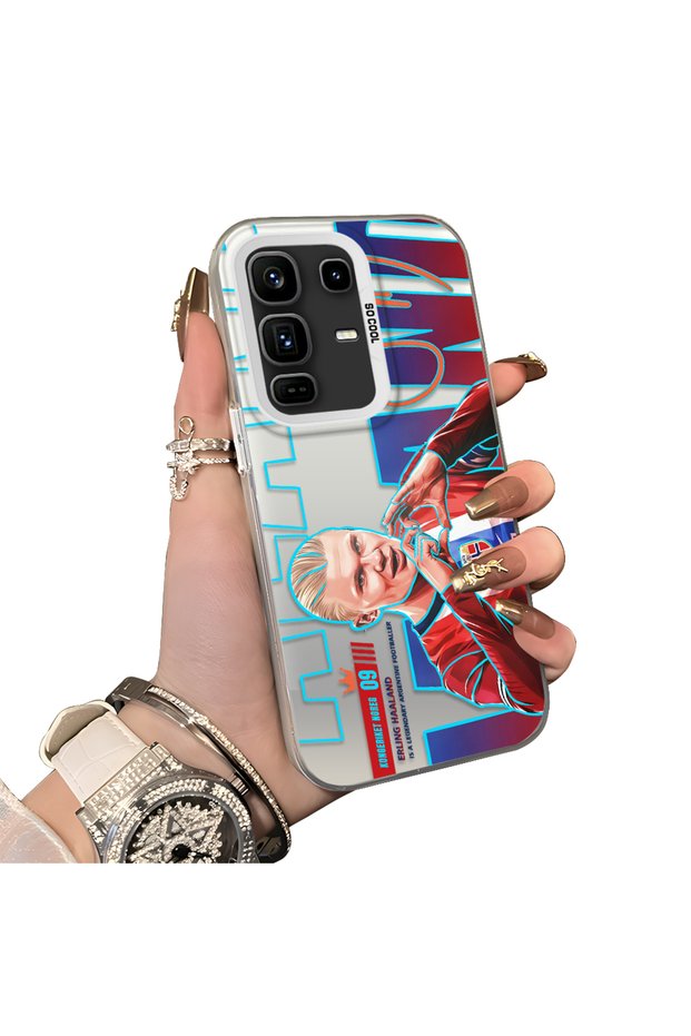 Infinix Note 50 Pro Plus Compatible Hard Acrylic Back Silicone Edge Lens Protection Haaland Case