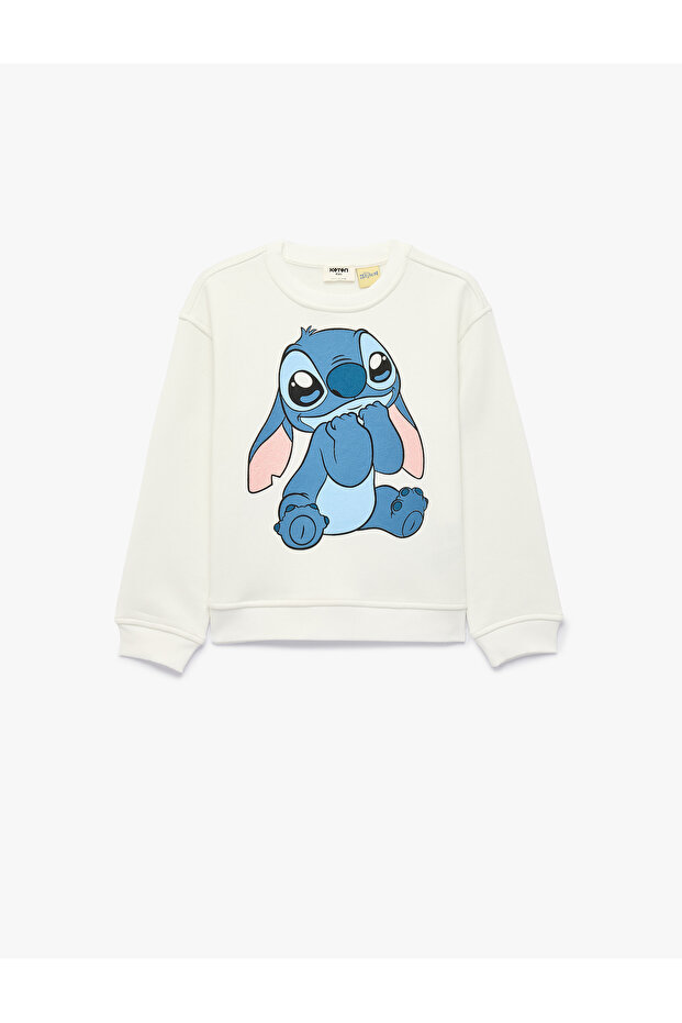 Licensed Long Sleeve Crew Neck Stitch Printed Embroidered Sweatshirt