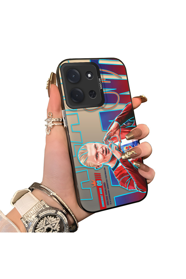 Xiaomi Poco C85 4g Compatible Hard Acrylic Back Silicone Edge Lens Protection Haaland Case