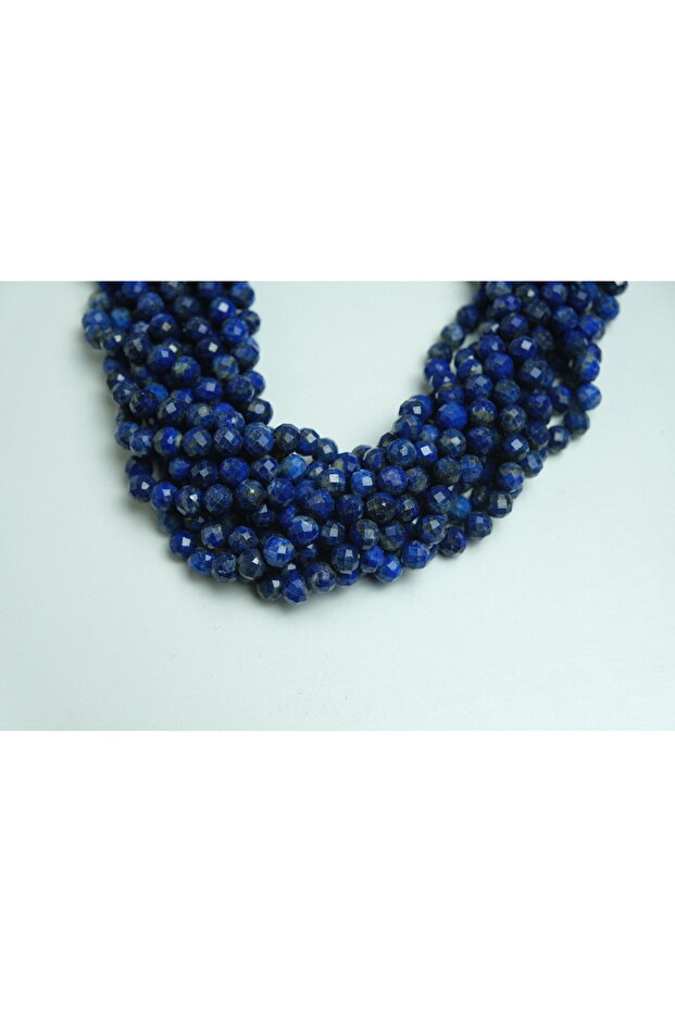 Blue Lapis Natural Stone Faceted 8 mm Sagittarius, Libra, Aquarius and Taurus Signs
