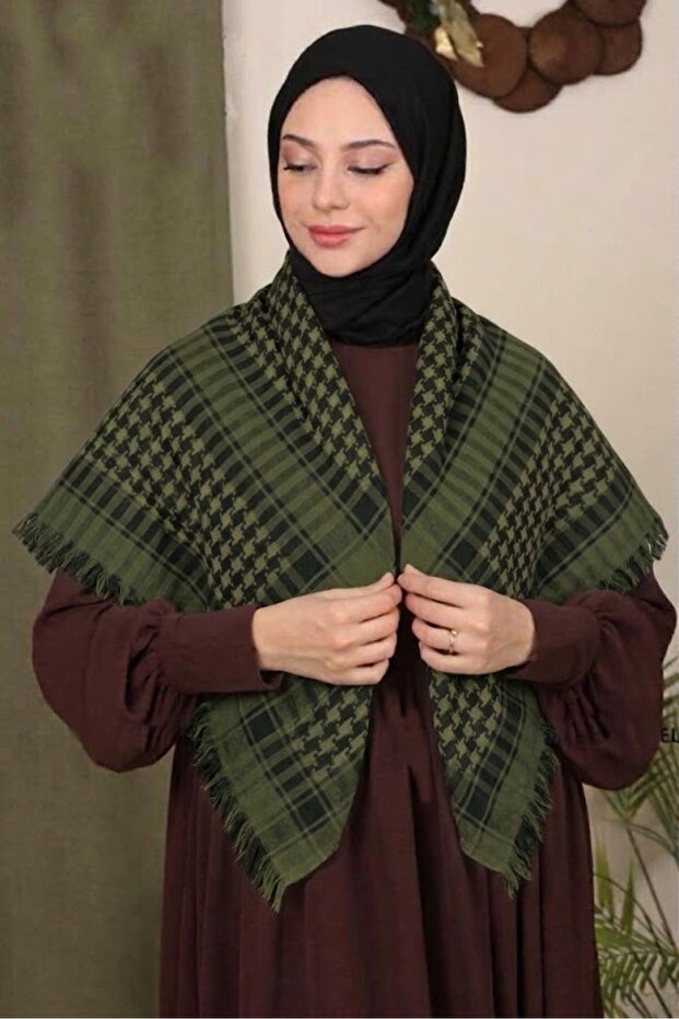 Cotton Pashmina, Pashmina, Kefiye White Shawl 100X100 Kfy1908
