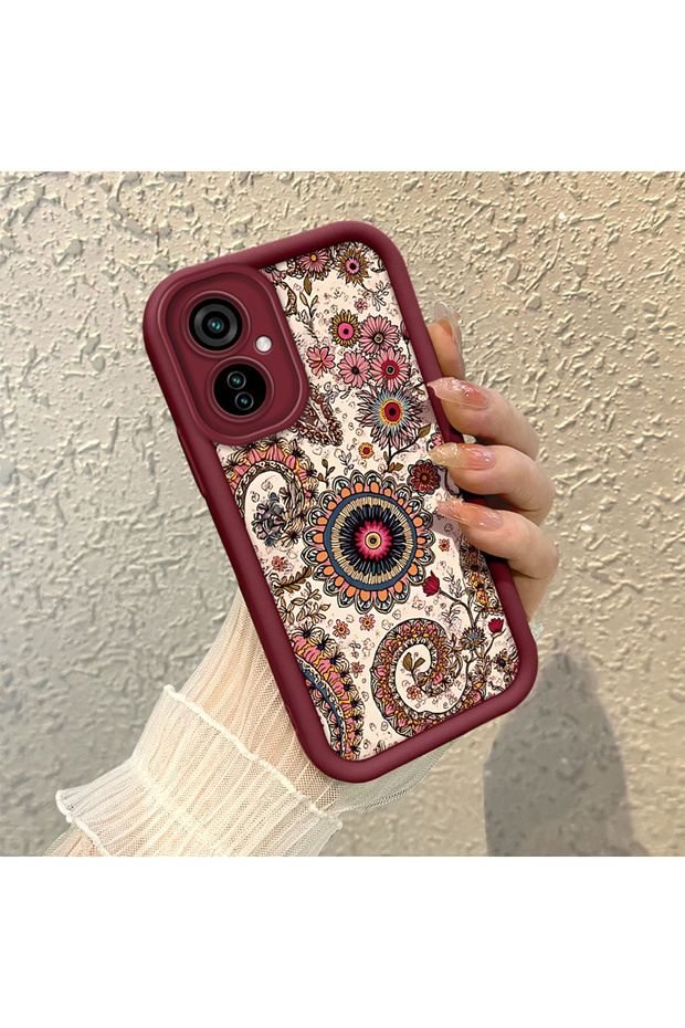 Tecno Camon 19 Neo Compatible Retro Ethnic Flower Printed Shock-Absorbing Daily Protective Case