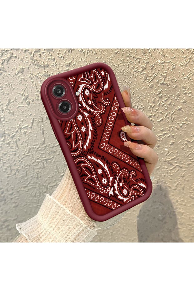Samsung Galaxy A07 4g Compatible Retro Carpet Collage Aesthetic Printed Shock-Absorbing Daily Protective Case