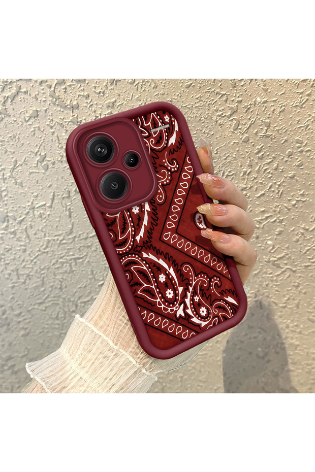 Redmi Note 13 Pro Plus+ 5g Compatible Retro Carpet Collage Aesthetic Printed Shock-Absorbing Daily Protective Case