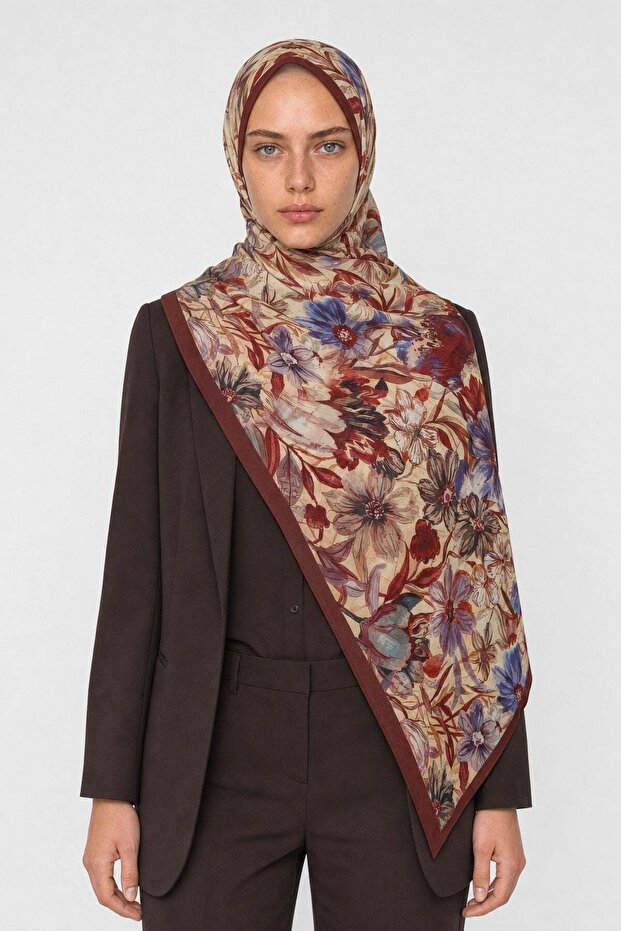 Botanic Pattern Hebei Silk Shawl
