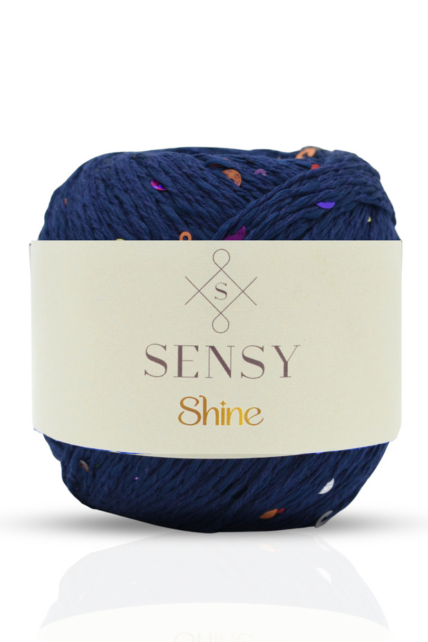 Shine Sequin Knitting Thread Sequin Thread Navy Blue