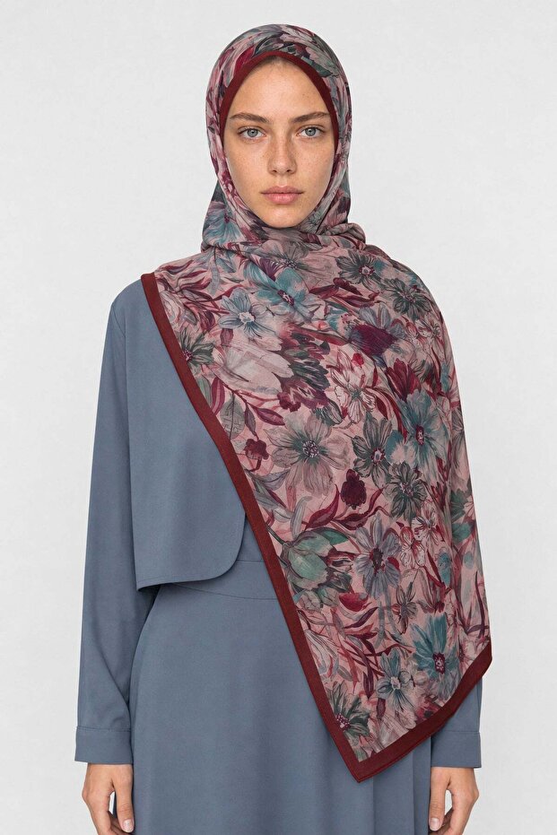 Botanic Pattern Hebei Silk Shawl