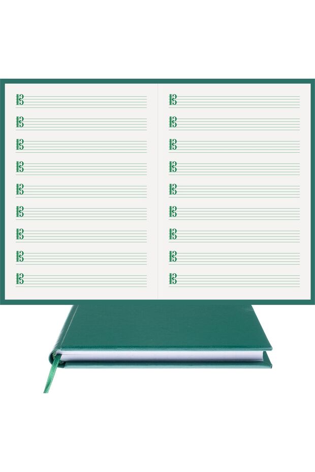 Music Notepad | Do Anahtarli | 100% Handmade, Hand Sewn (Thread Sewing) | Thermo Leather Bound | Special Design | End of Series: the Only Remaining Models | 60 Sheets (120 Pages)