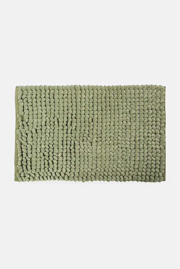 Chunky Chenille Bath Mat, Sage Green