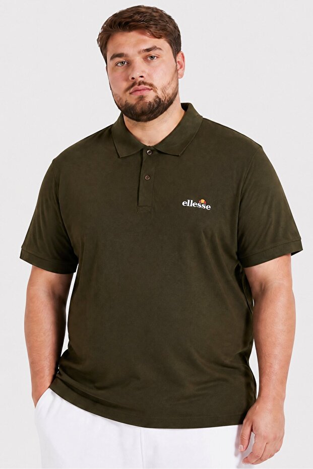 Men Regular Fit Solid Short Sleeve Polo Shirt, Olive