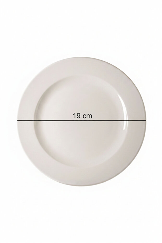 12-Pack Tuna Pasta Plate (with Sides) 19cm Cream