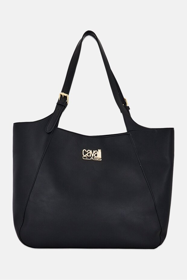 Women Brand Logo Tote Bag, Black