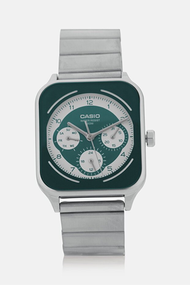 Men MTP-M307D-3BVDF Analog Stainless Steel Watch 44 mm, Silver