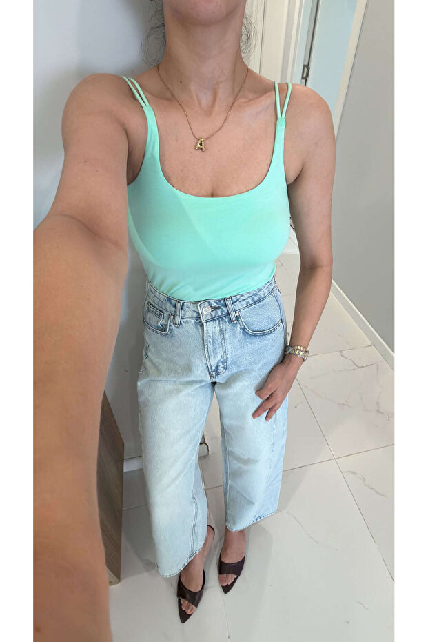 Daily Mint Basic Strappy Tank Top